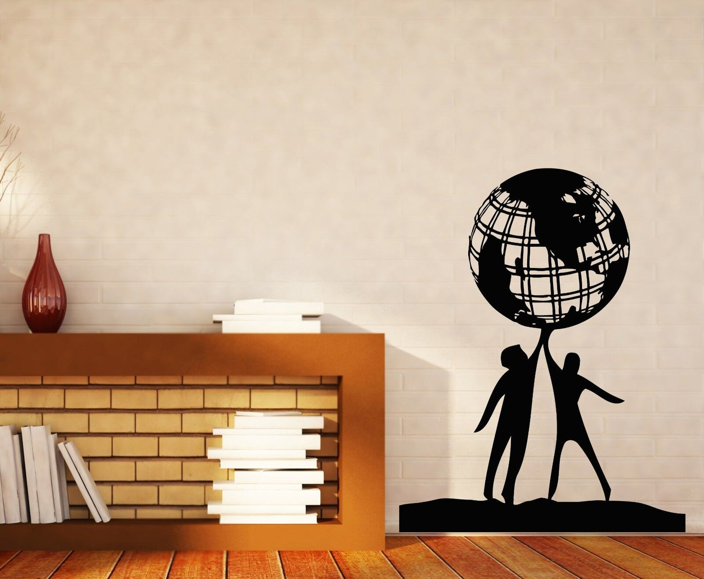 Wall Vinyl Sticker Decal People World Friendship Earth Globe Planet Peace (n022)