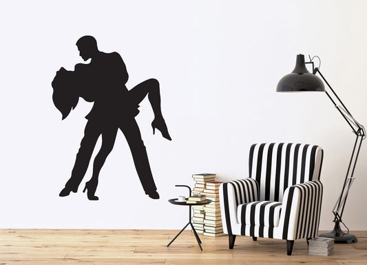 Wall Sticker Vinyl Decal Tango Dancers Samba Rumba Man and Woman Passion (n034)