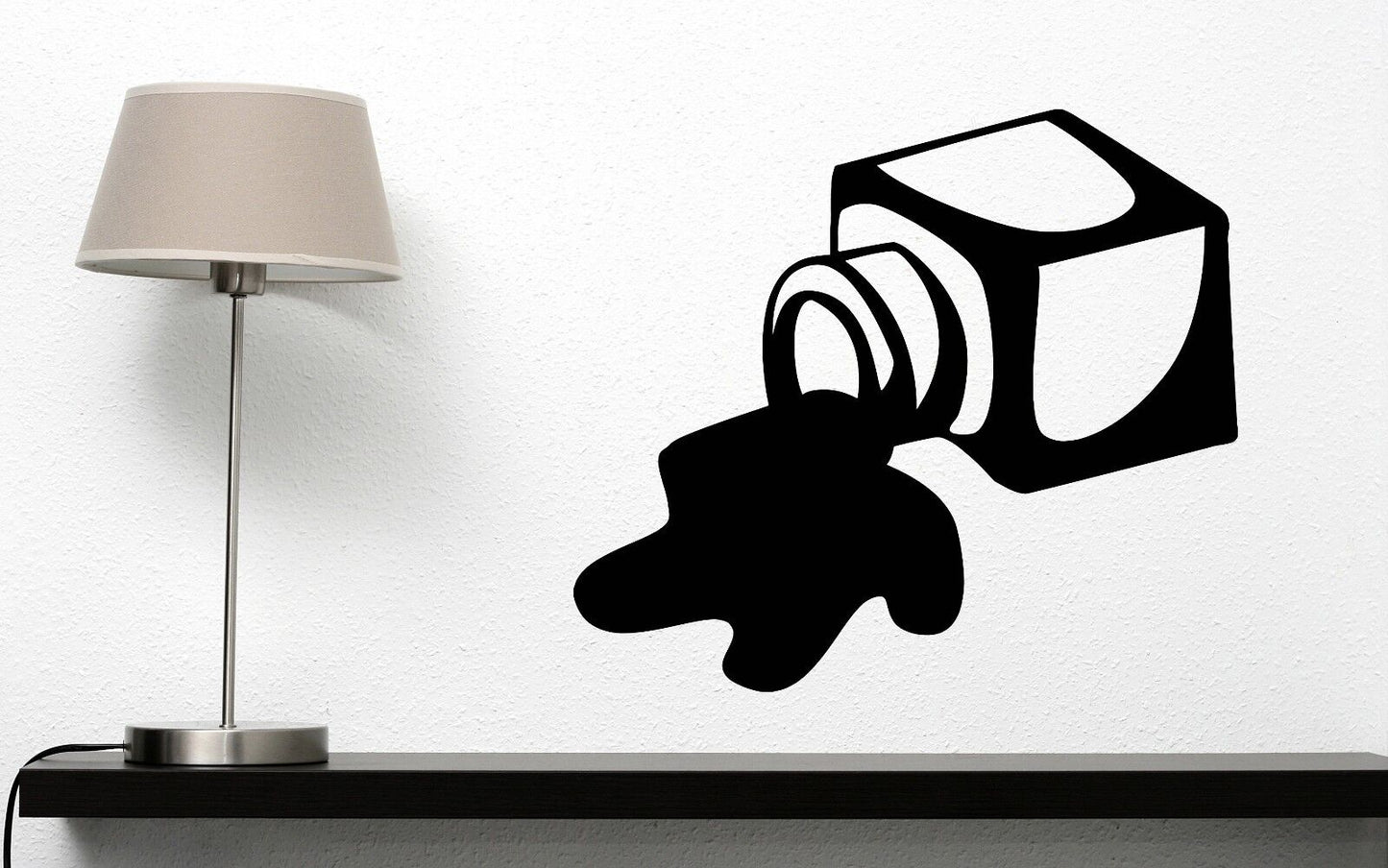 Wall Vinyl Sticker Inkwell Ink Puddle of Spilled White Paper Spot Decor (n035)