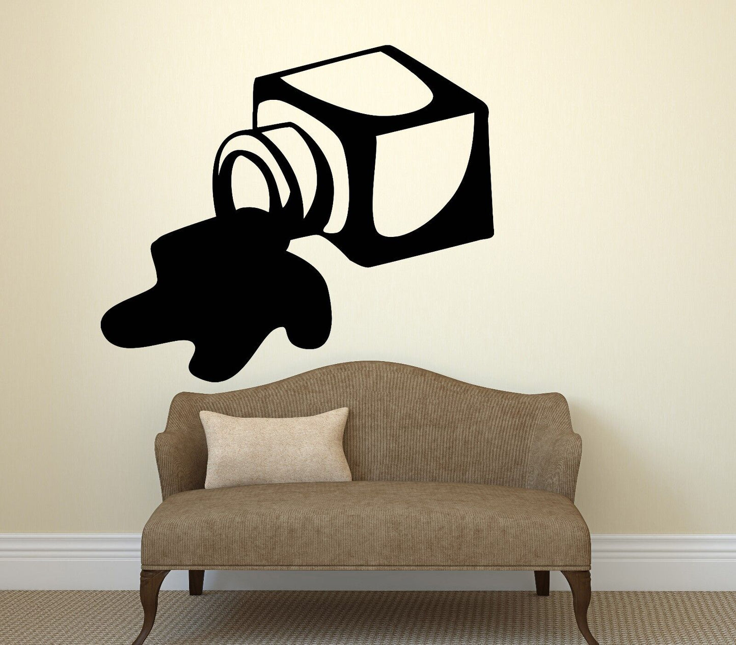 Wall Vinyl Sticker Inkwell Ink Puddle of Spilled White Paper Spot Decor (n035)