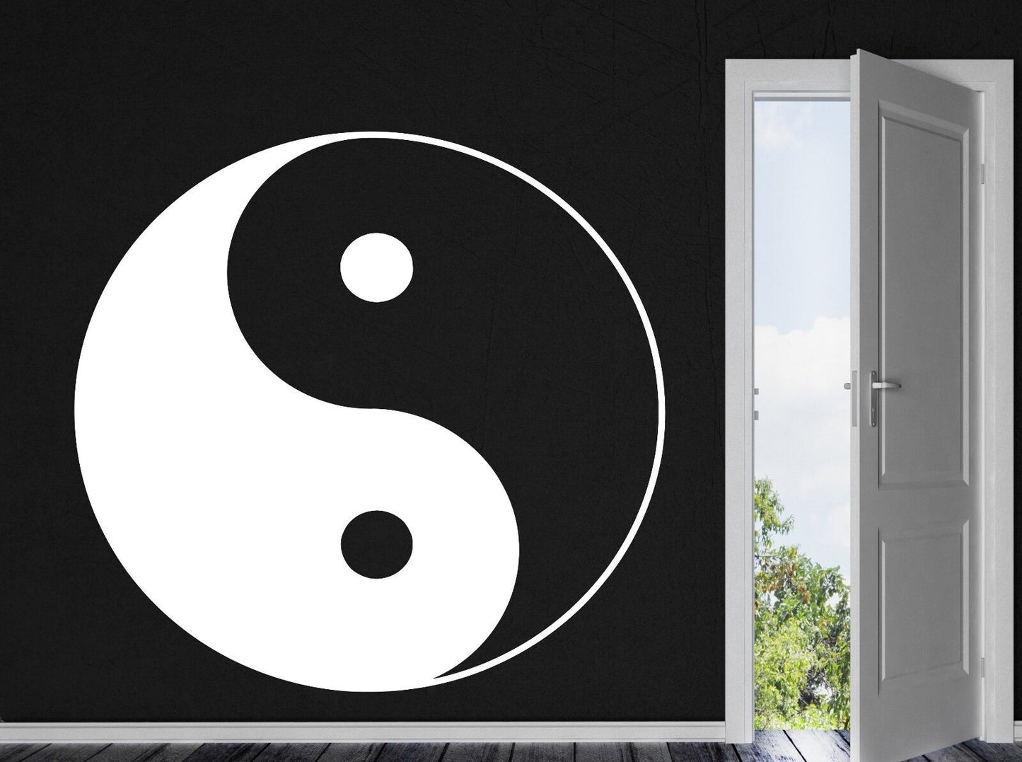 Wall Vinyl Sticker Decor Yin Yang Unity And Struggle Opposites (n056)