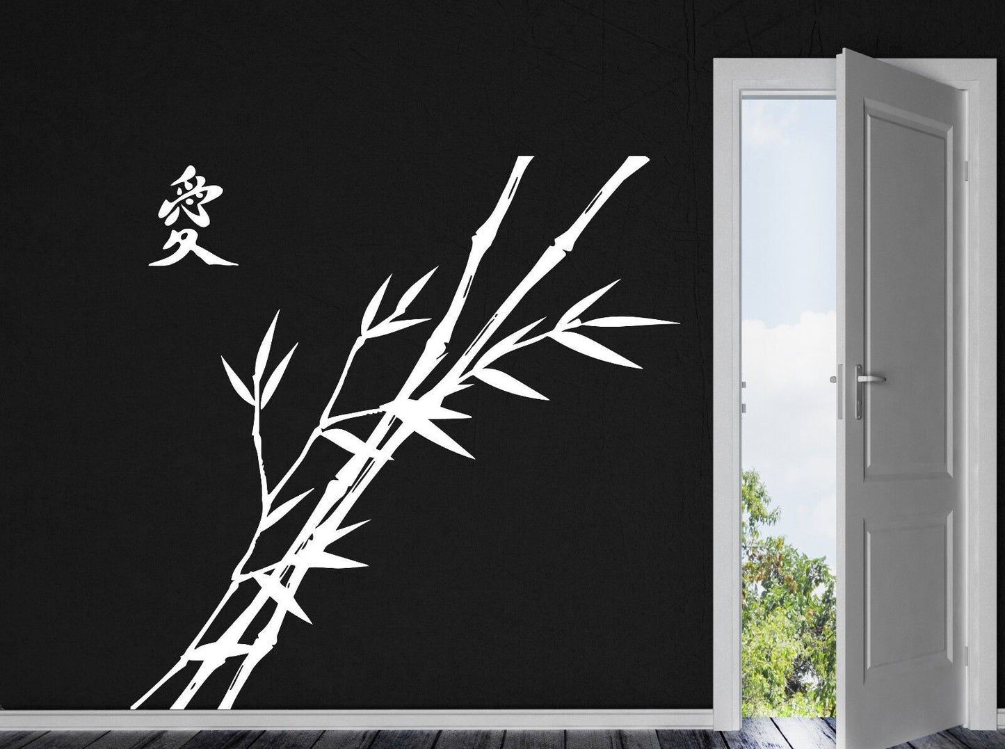 Wall Stickers Vinyl Decal Hierogliph Bamboo Force Flexibility Energy (n058)