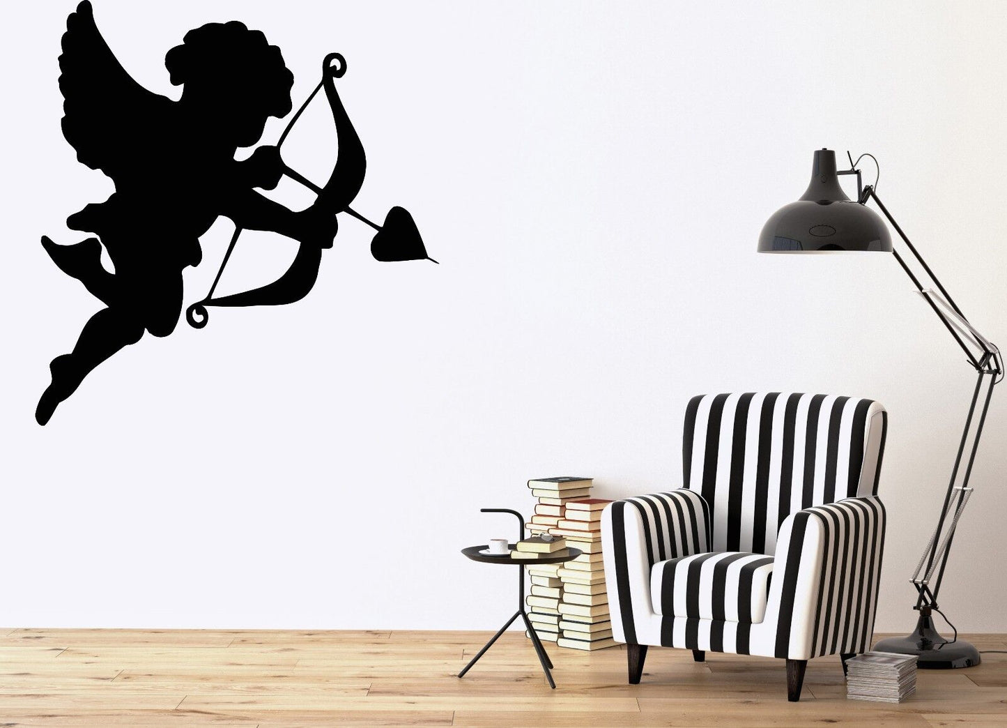 Wall Stickers Vinyl Decal Cute Little Cupid Bow and Arrow in the Heart (n079)