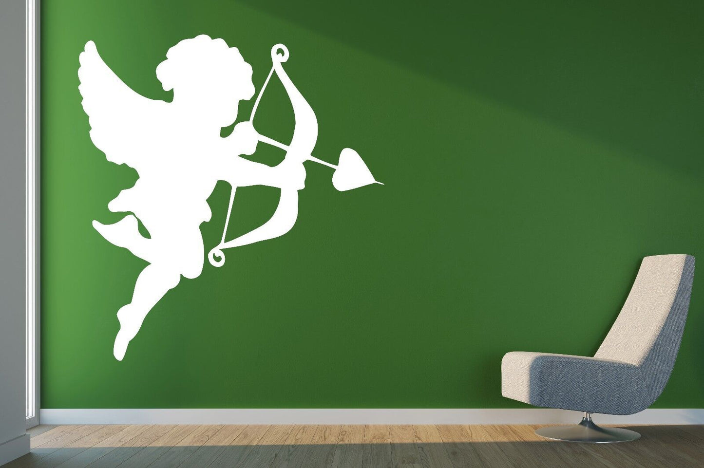 Wall Stickers Vinyl Decal Cute Little Cupid Bow and Arrow in the Heart (n079)