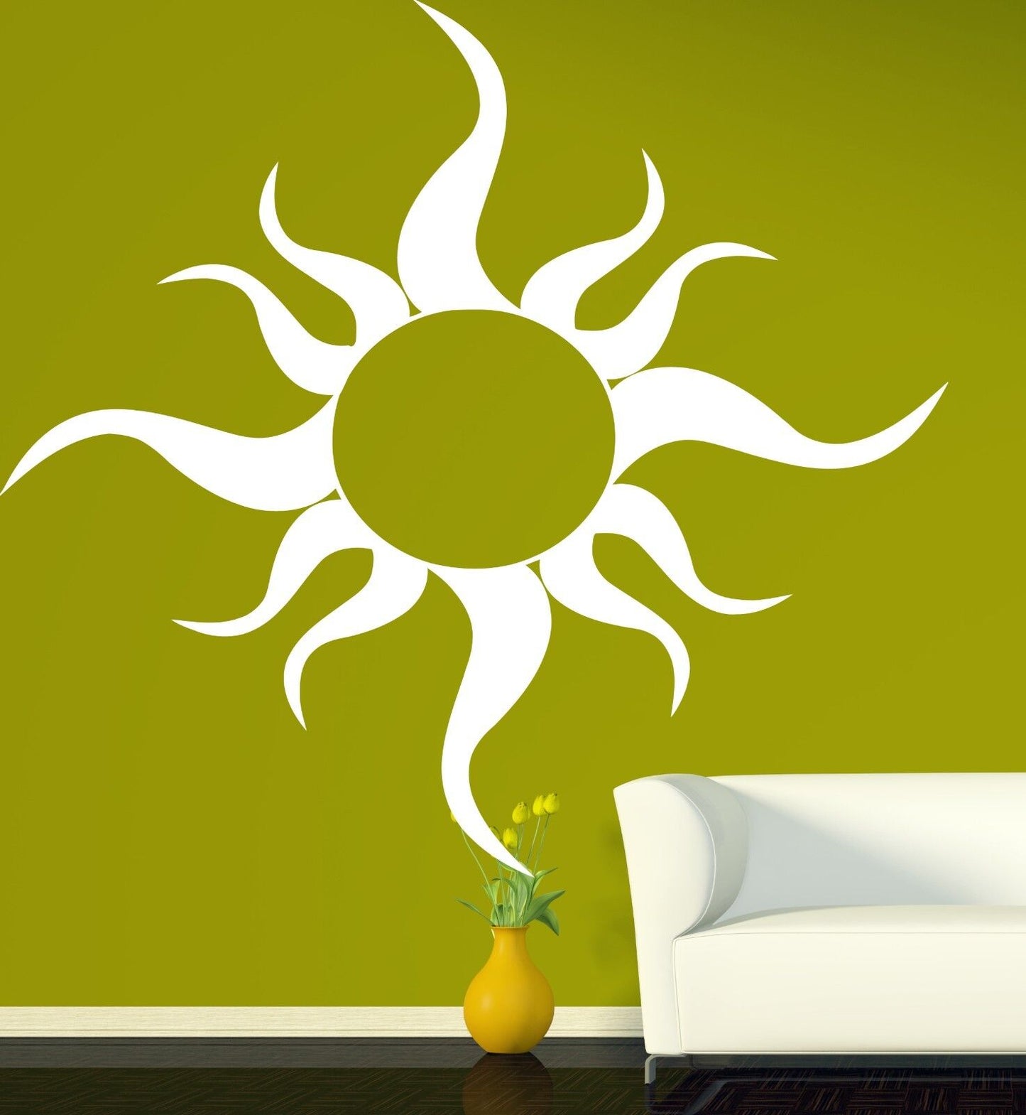 Wall Vinyl Sticker Warm Rays of Sun Light Joy Spring Decor (n095)