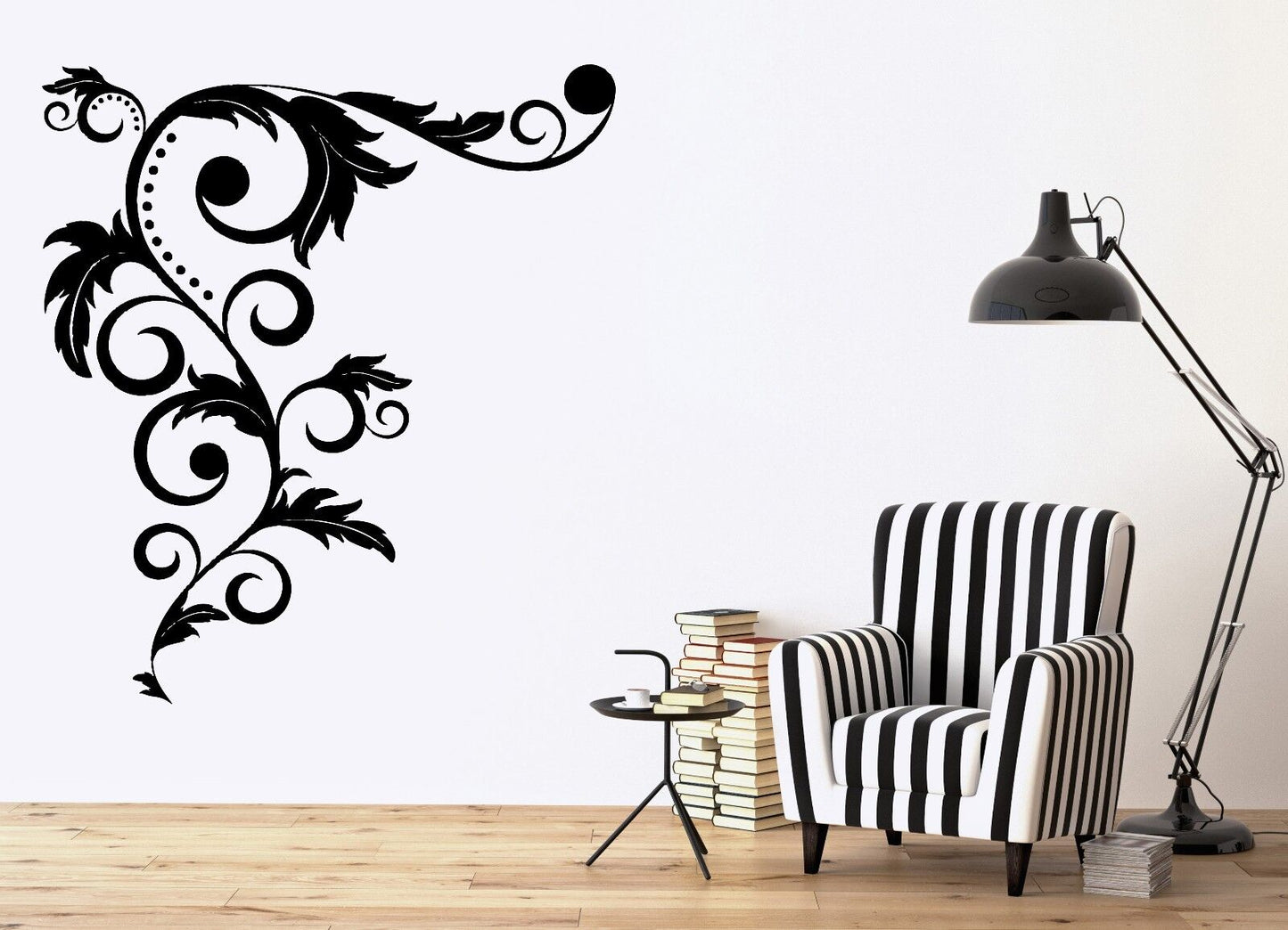 Wall Vinyl Sticker Decorative Ornament Curls Circles Beautiful Decor (n086)