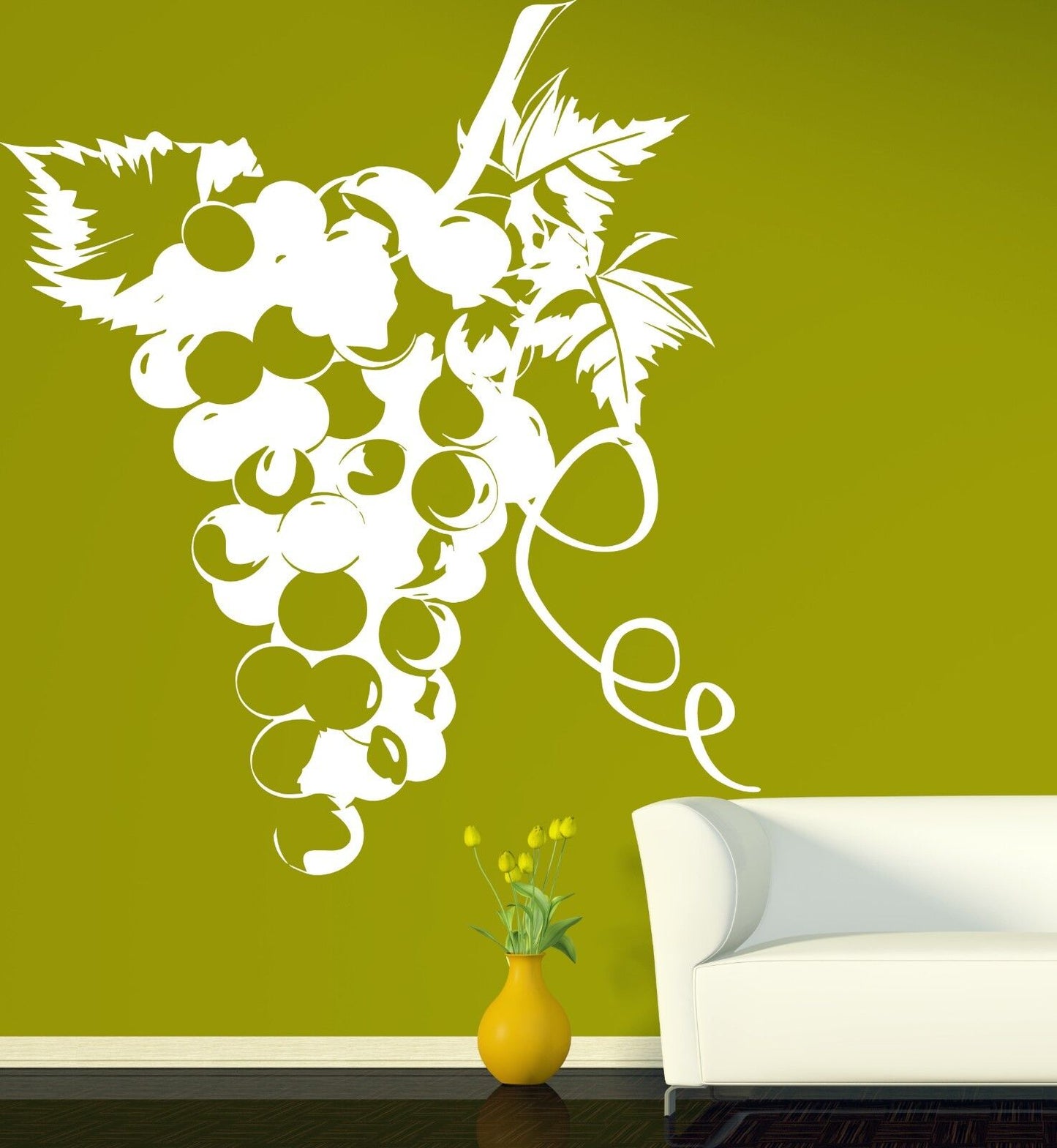 Wall Sticker Vinyl Decal Grapevine Fruit Sugar Taste a Bunch of Berries (n132)