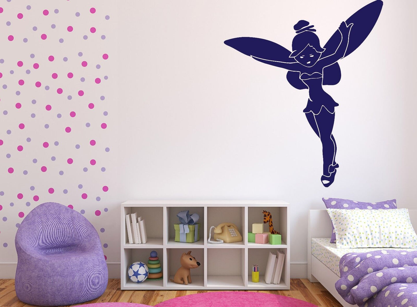 Wall Vinyl Sticker Decal Fairy Tinkerbell Small and Beautiful Sorceress (n136)