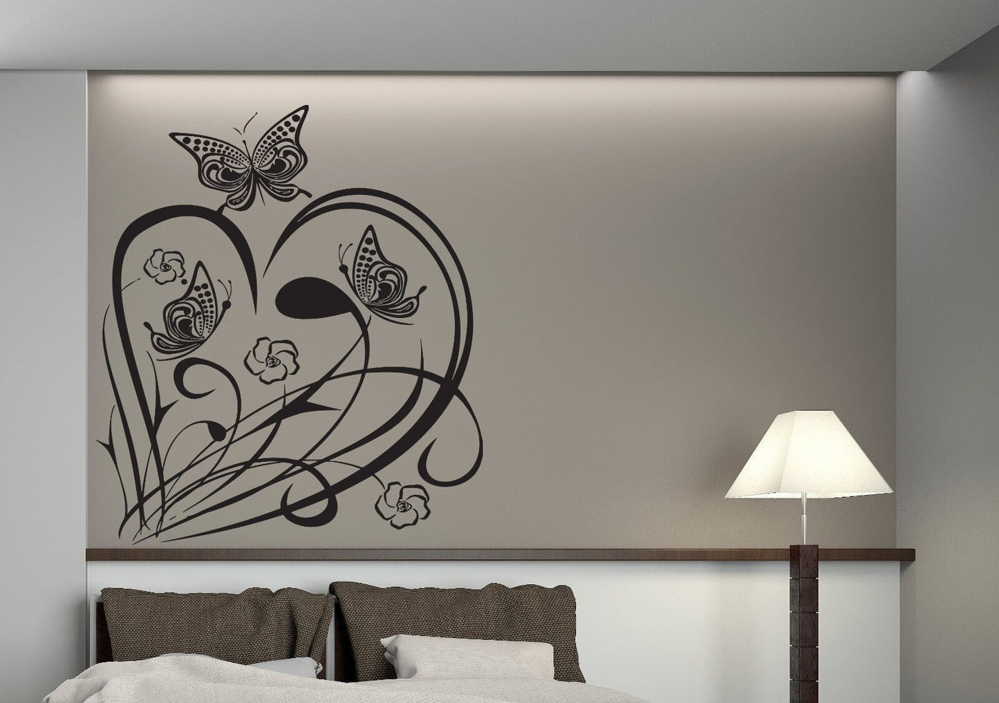 Wall Sticker Vinyl Decal Flock of Butterflies Flit Grass Flowers Joy (n149)