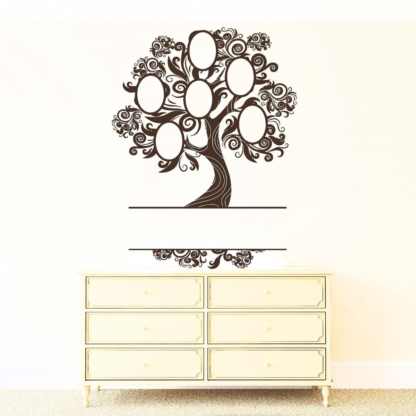 Wall Sticker Vinyl Decal Heraldic Family Tree Frame Pictures Ancestral (n150)