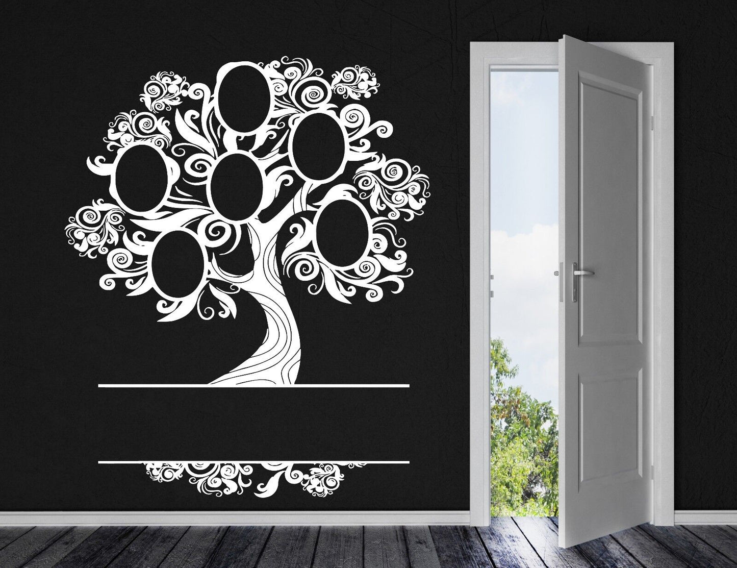 Wall Sticker Vinyl Decal Heraldic Family Tree Frame Pictures Ancestral (n150)