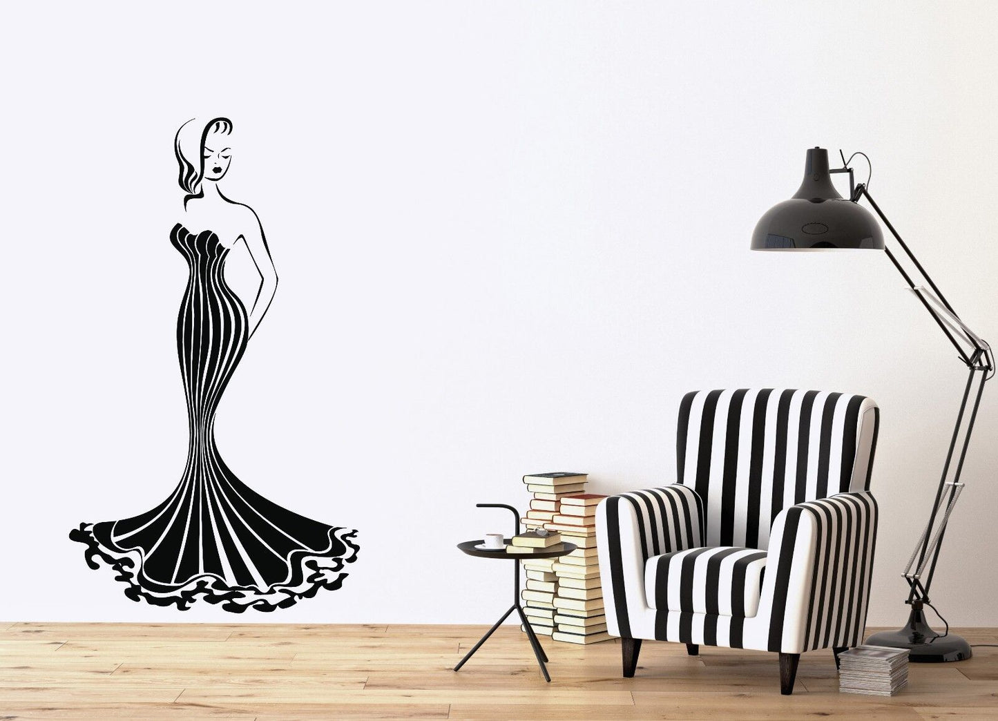 Wall Stickers Vinyl Decal Hot Sexy Girl Gorgeous Dress Luxury Figure (n170)