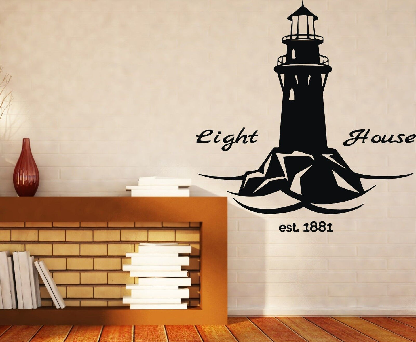 Wall Vinyl Sticker Decal Lighthouse Tower Beacons Beach Decor (n173)