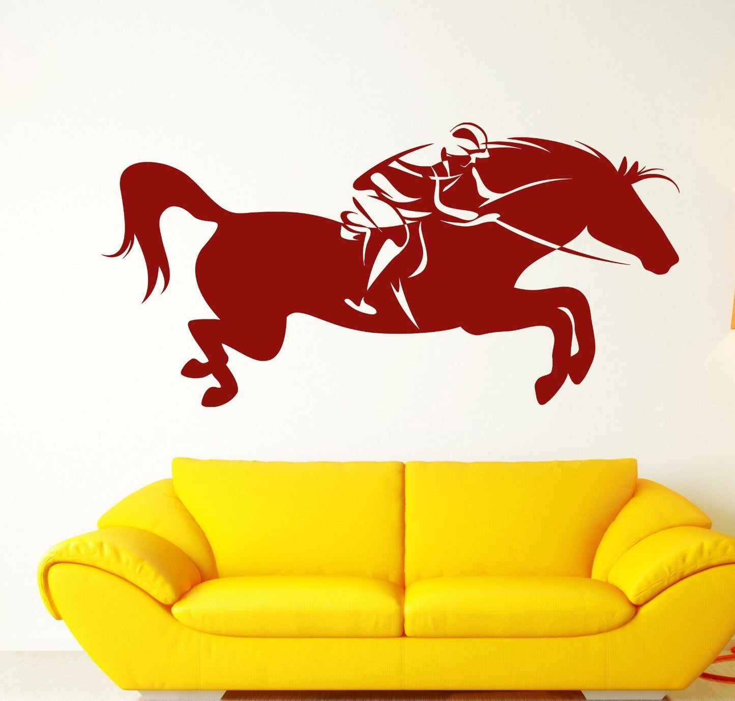 Wall Stickers Vinyl Decal Horse Race Fastest Horse Jockey (n183)