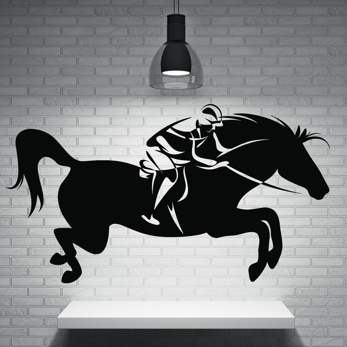 Wall Stickers Vinyl Decal Horse Race Fastest Horse Jockey (n183)