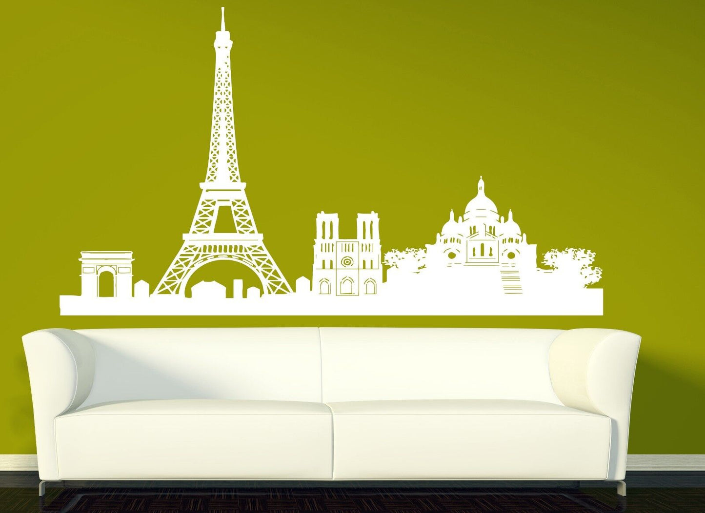 Wall Sticker Vinyl France Paris Eiffel Tower Triumphal Arch Cathedral (n188)