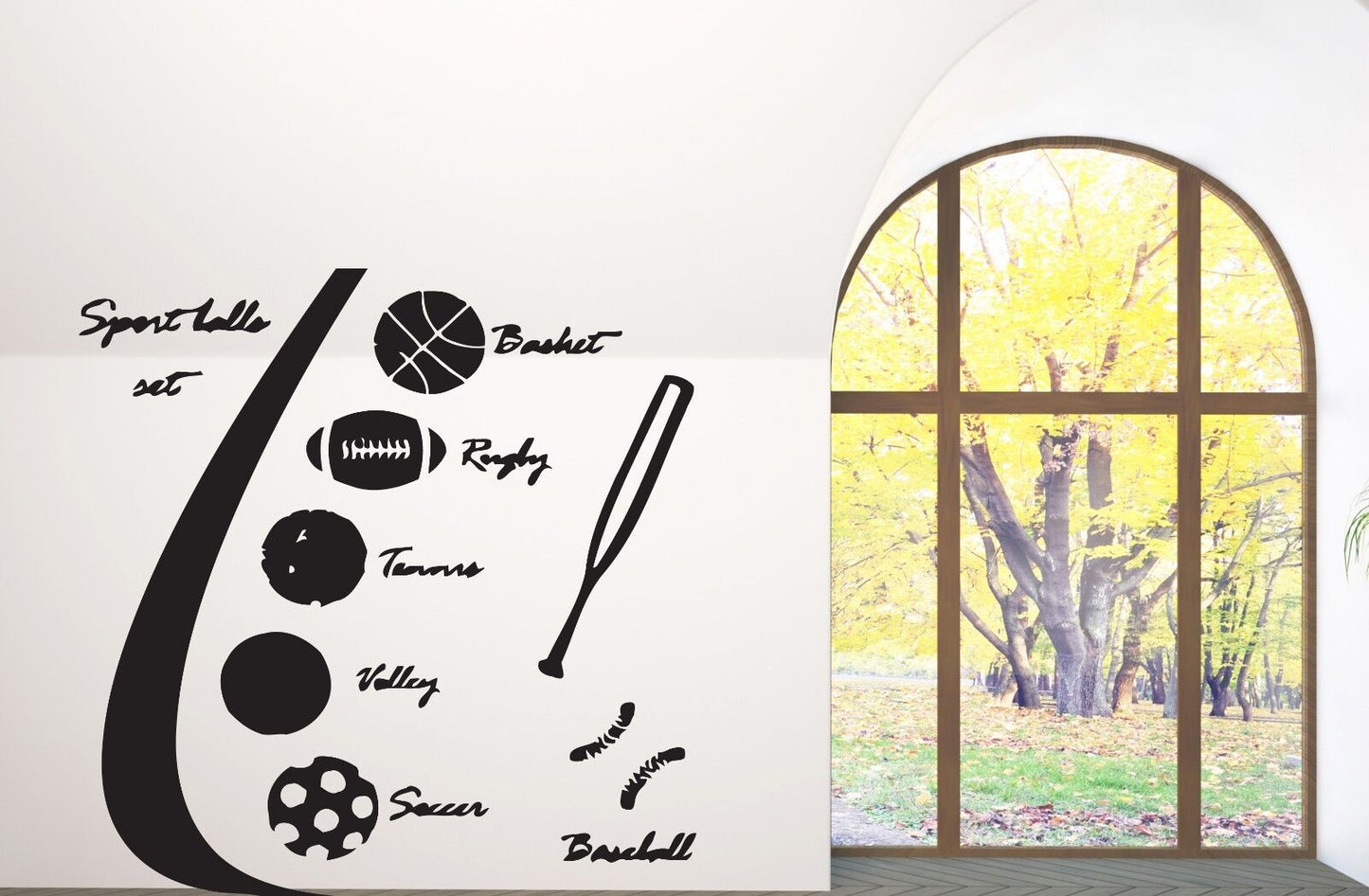 Wall Stickers Vinyl Decal Various Sports Equipment Sport Lotto Set (n192)