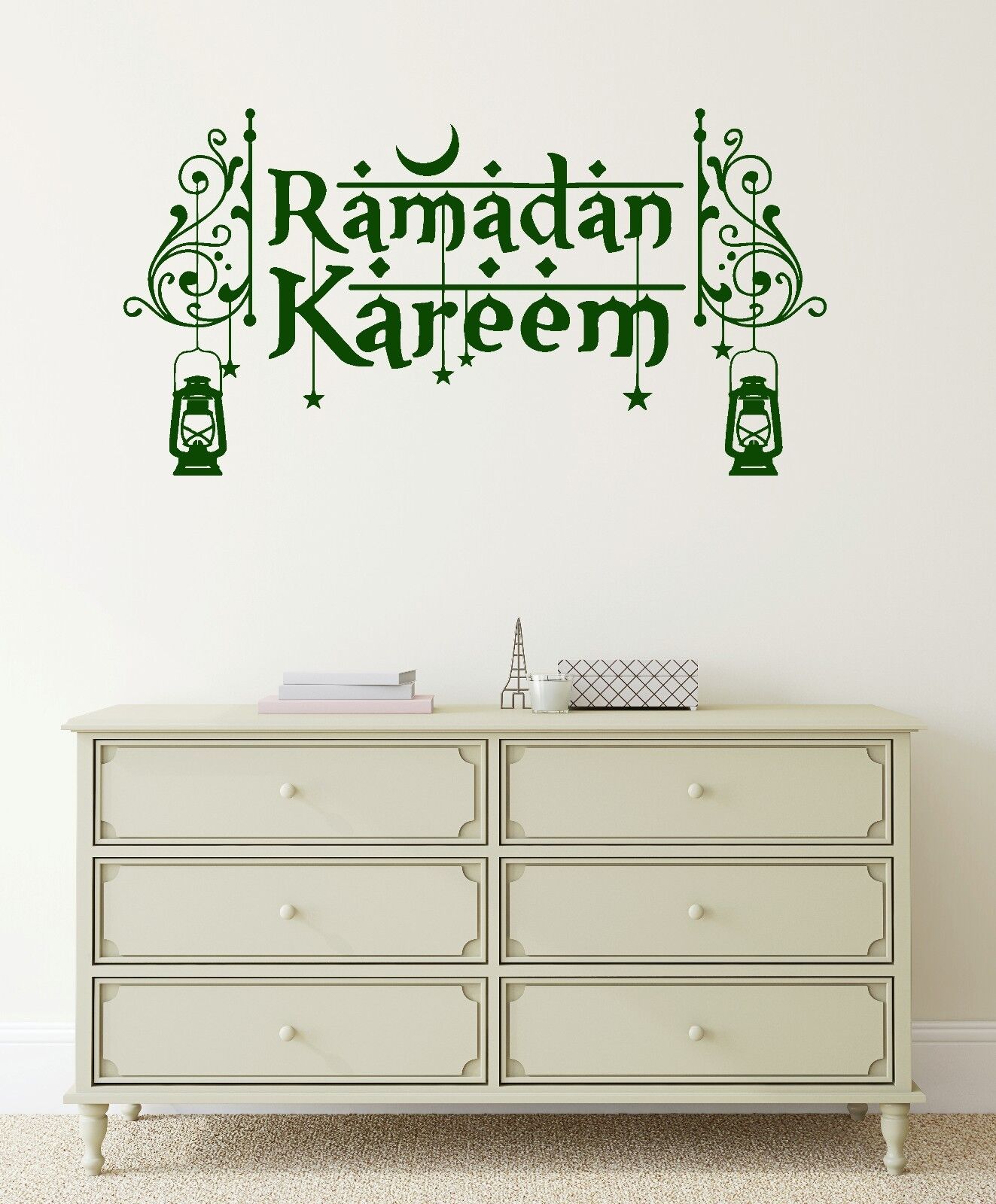 Autocollants muraux en vinyle pour Ramadan Kareem, vacances musulmanes islamiques (ig2056)