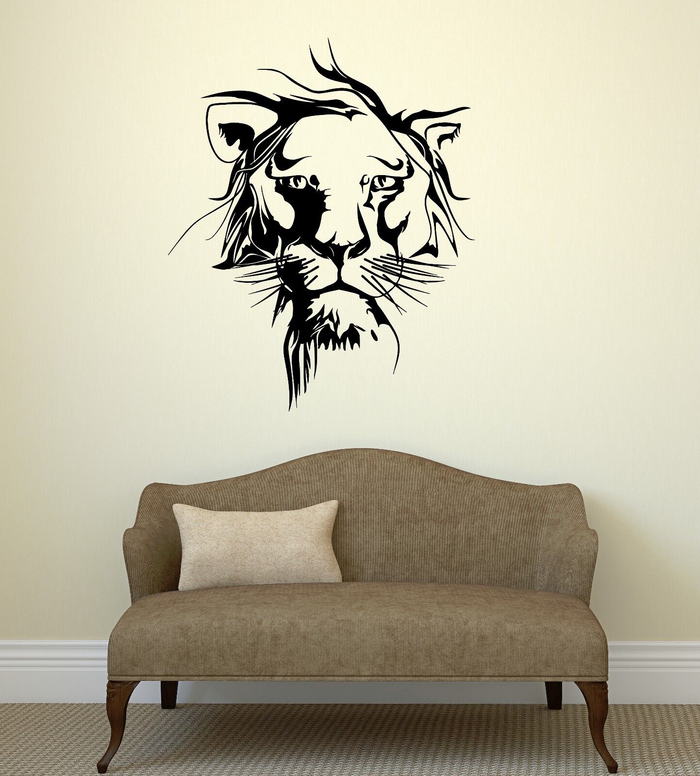 Wall Vinyl Sticker Decal Beautiful Lion Leo Animal Tribal Art Room (ig2058)