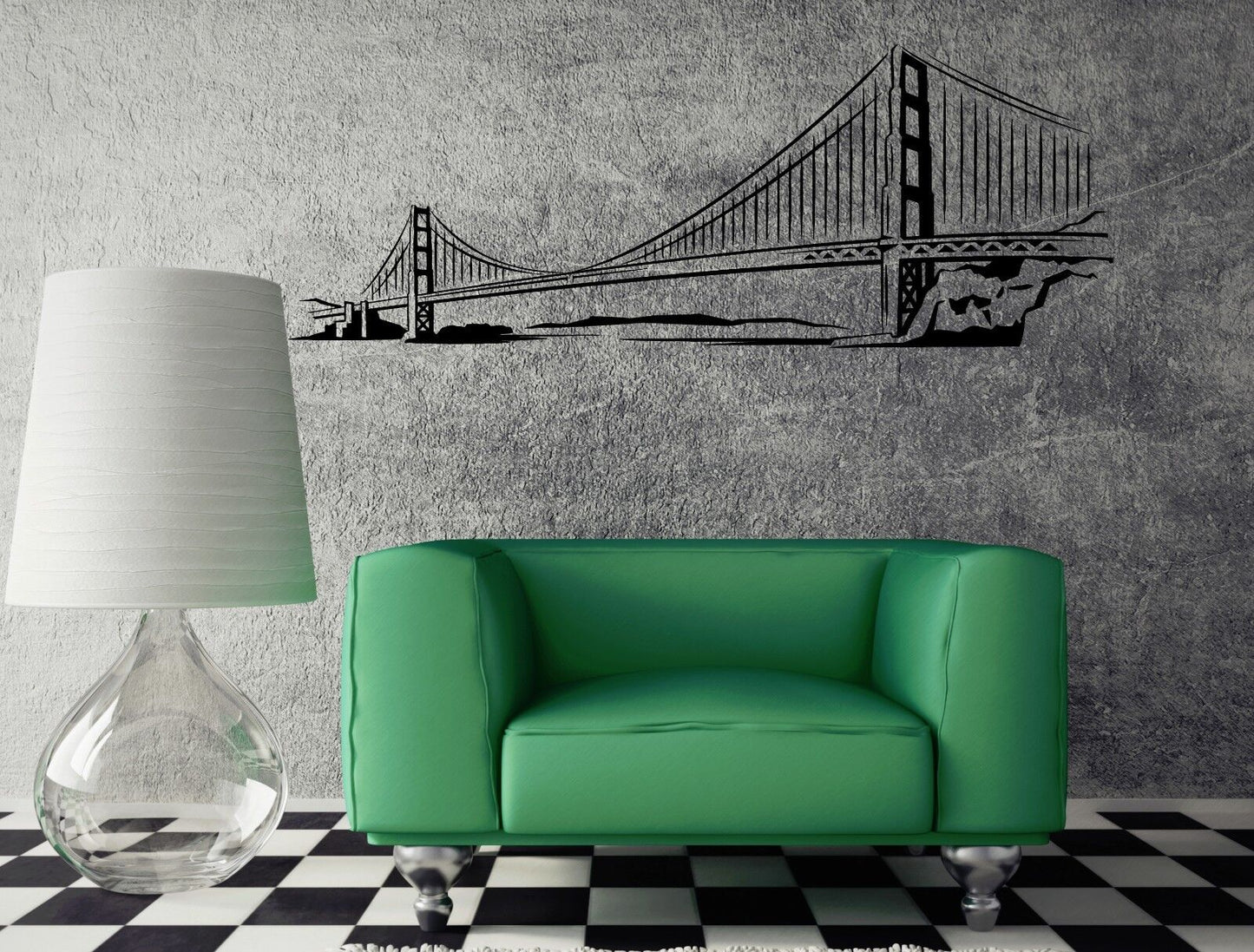 Wall Stickers Bridge Architecture Coolest Room Art Mural Vinyl Decal (ig2059)