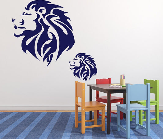 Wall Stickers Vinyl Decal Lion King of Beasts Brave Huge Mane (n202)