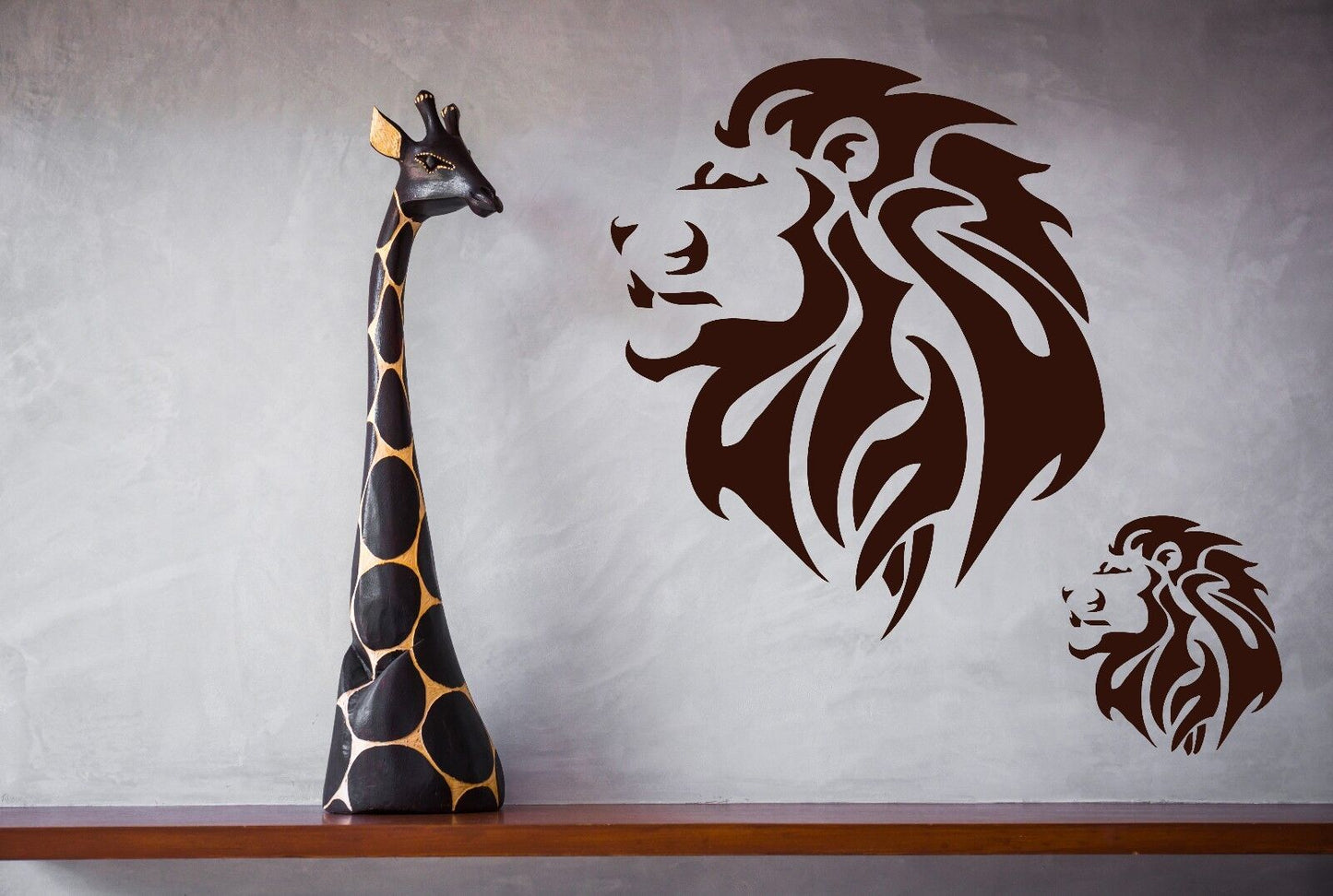 Wall Stickers Vinyl Decal Lion King of Beasts Brave Huge Mane (n202)