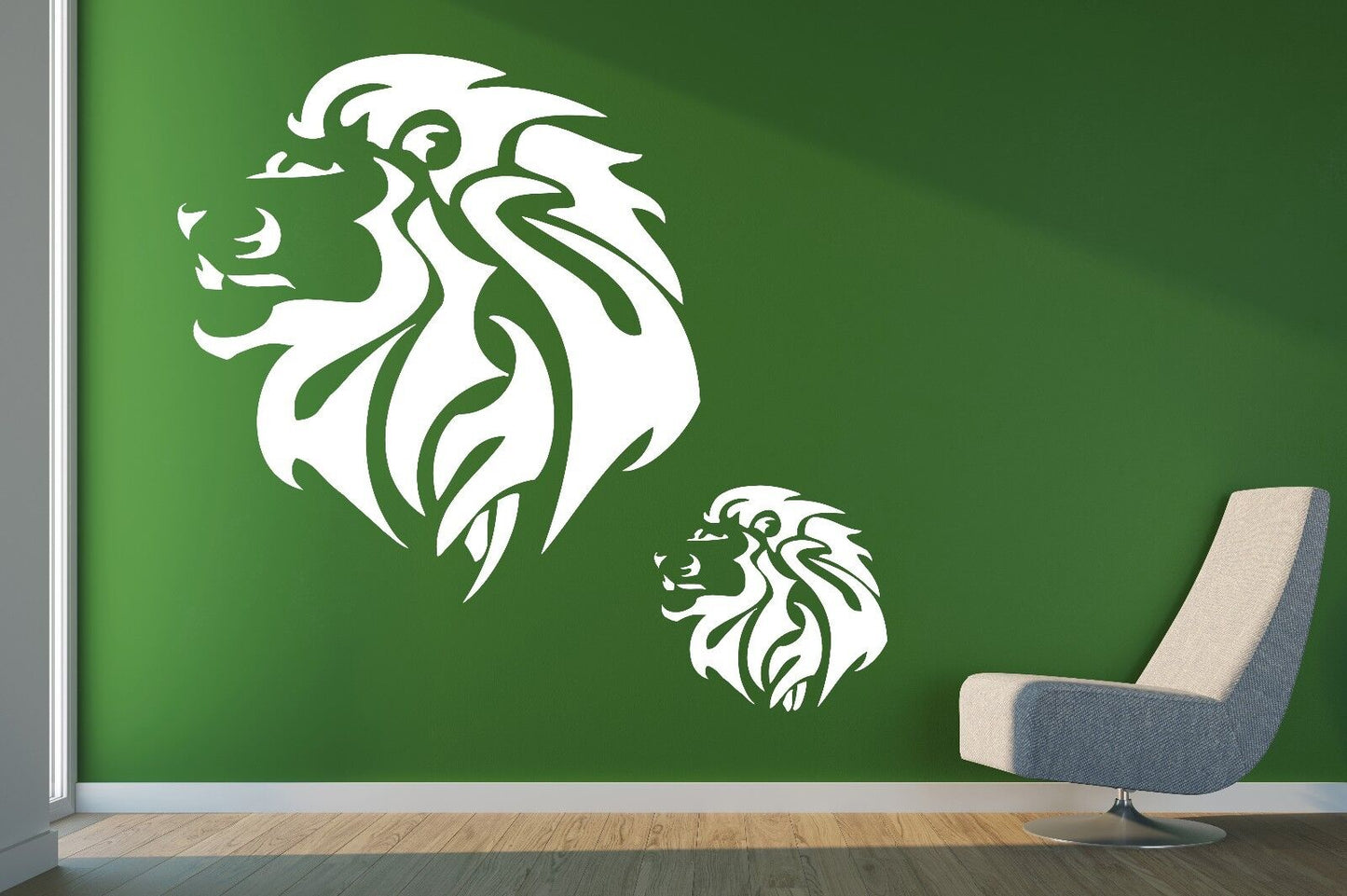 Wall Stickers Vinyl Decal Lion King of Beasts Brave Huge Mane (n202)