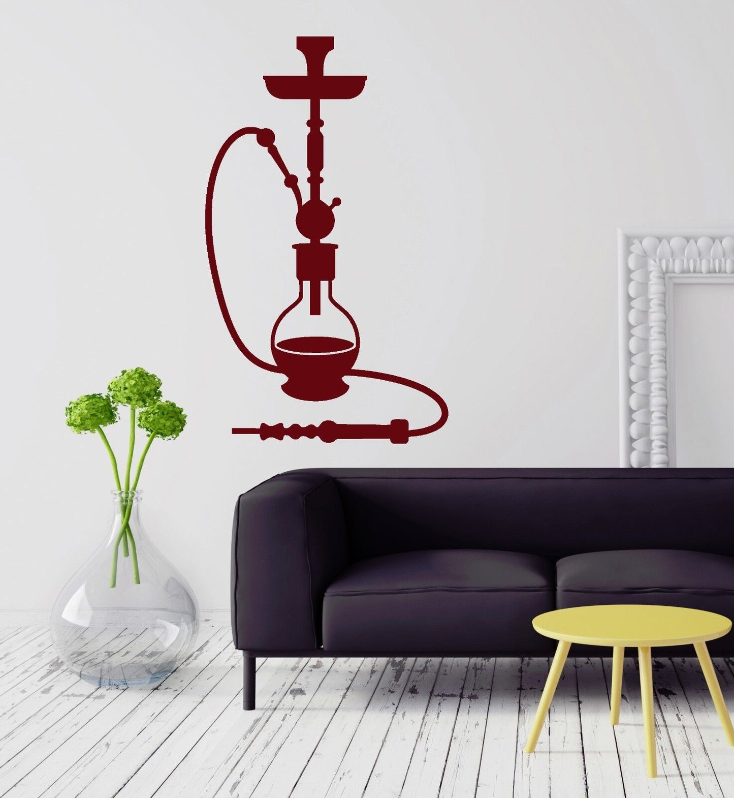 Shisha narguilé fumée arabe café Bar Bong Relax autocollant mural vinyle autocollant (ig2083)