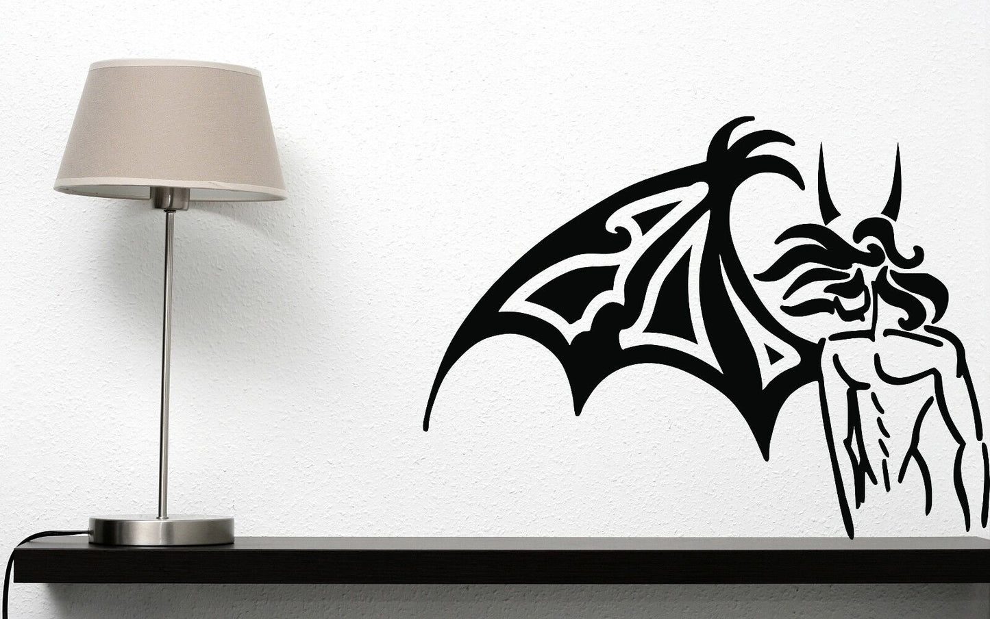 Wall Sticker Vinyl Decal Fallen Angel One Wing Horns Beautiful Body(n214)