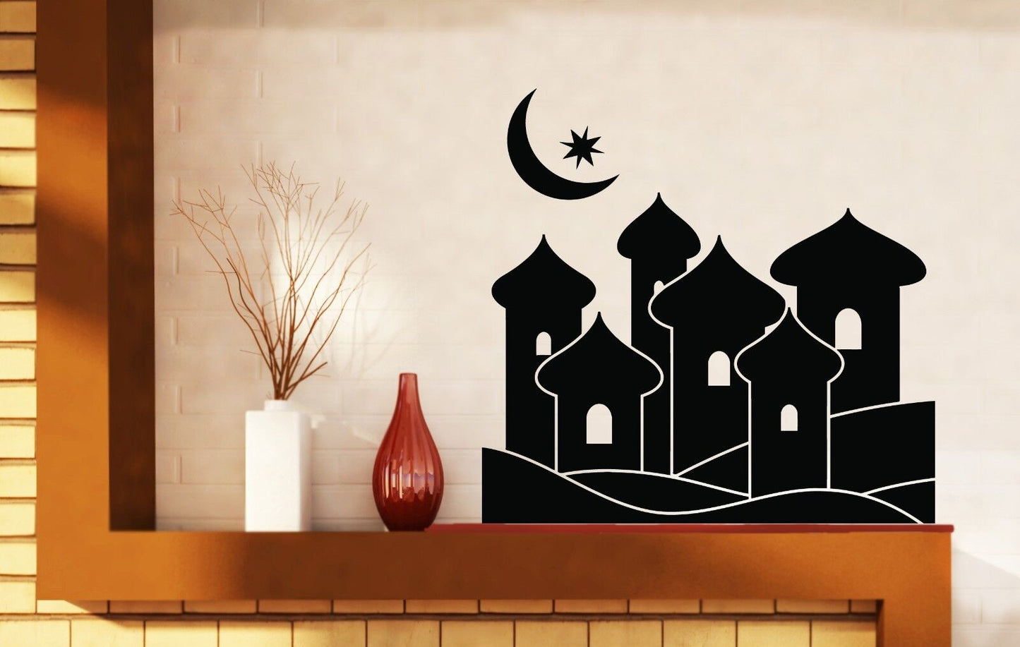 Wall Stickers Vinyl Decal Fairy Eastern City Aladdin Magic Moon Star (n217)