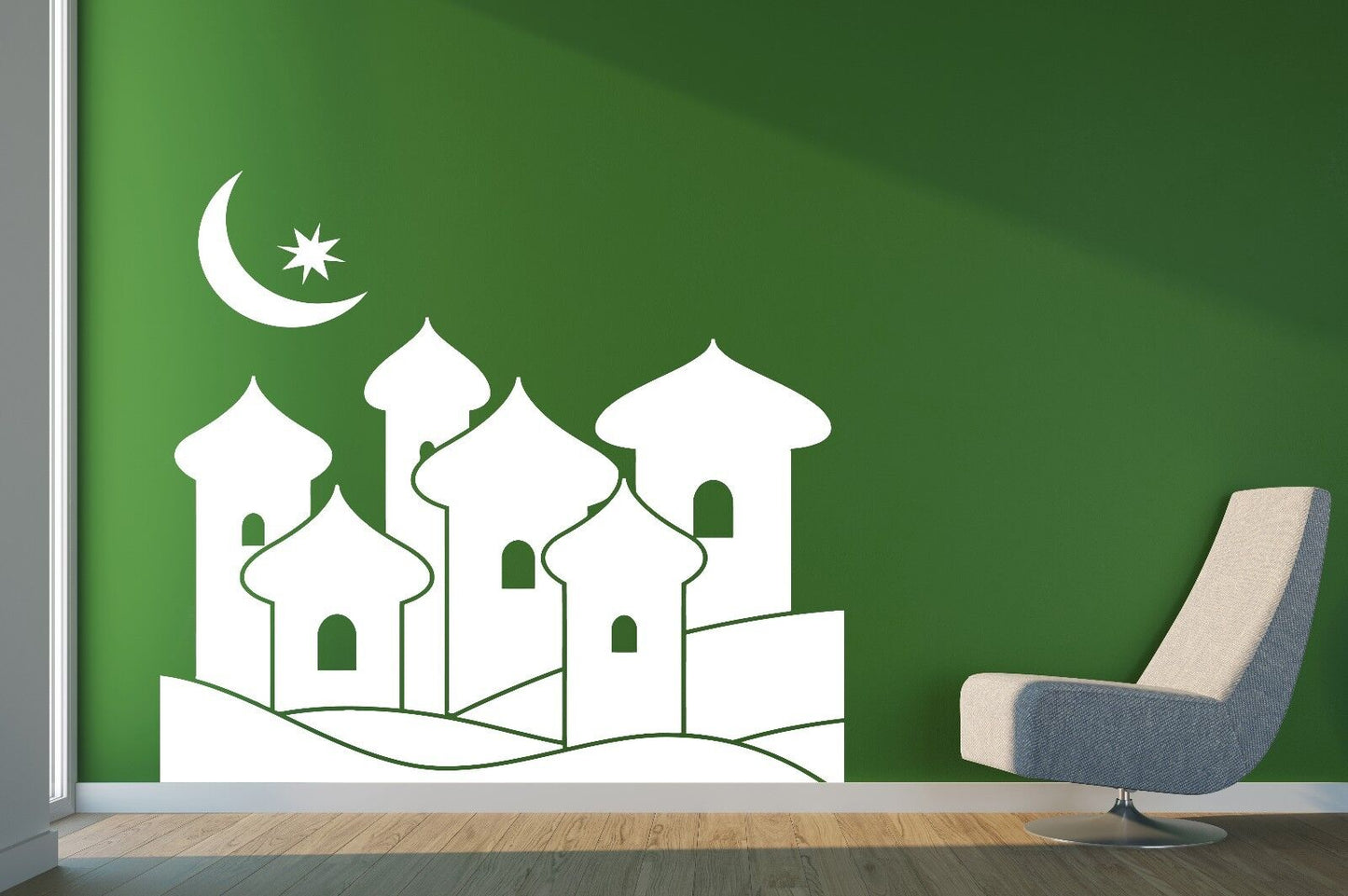 Wall Stickers Vinyl Decal Fairy Eastern City Aladdin Magic Moon Star (n217)