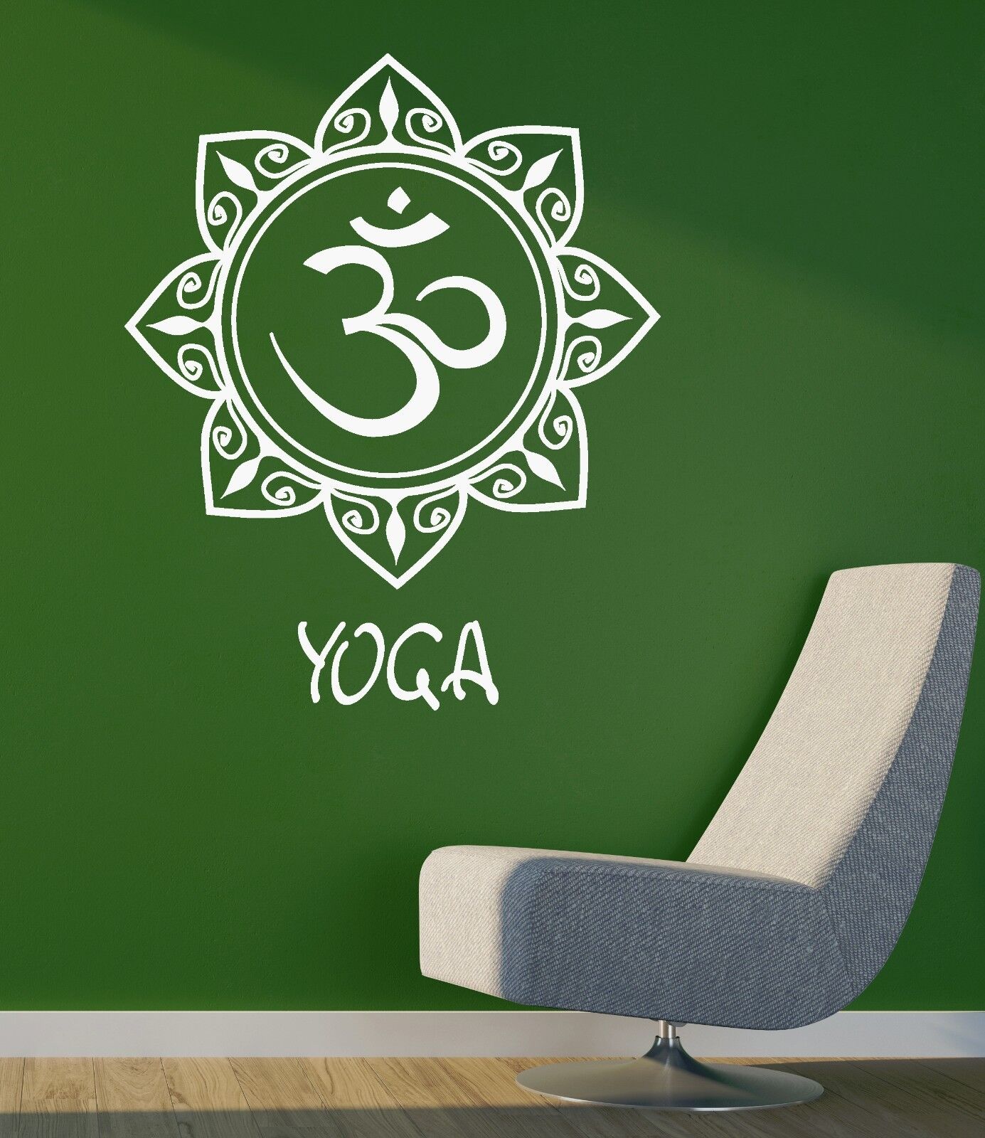 Wall Vinyl Sticker Decal Yoga Meditation Mandala Sanskrit Buddhism (ig2088)