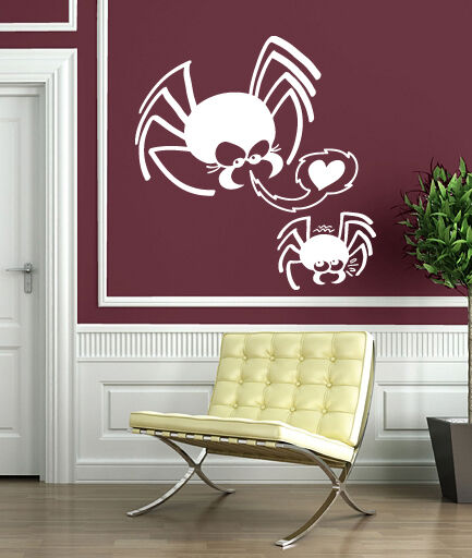 Wall Sticker Vinyl Decal Cute Little Family Spiders Mom Son Love Heart (n225)