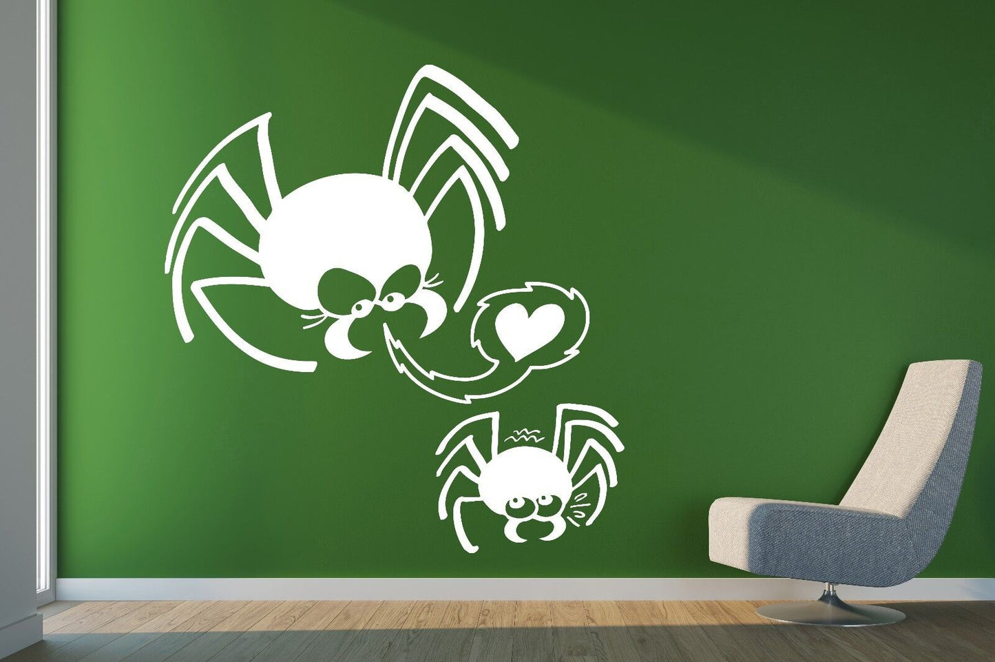 Wall Sticker Vinyl Decal Cute Little Family Spiders Mom Son Love Heart (n225)