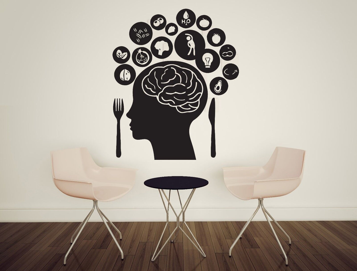 Wall Vinyl Sticker Decal Human Brain Many Thoughts Dreams Desires Ideas (n226)