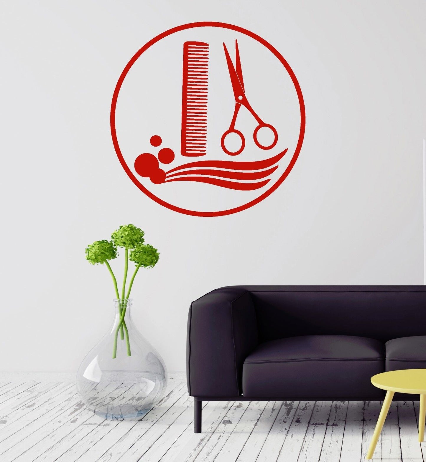 Hair Salon Stylist Barber Tools Barbershop Wall Stickers Vinyl Decal (ig2091)