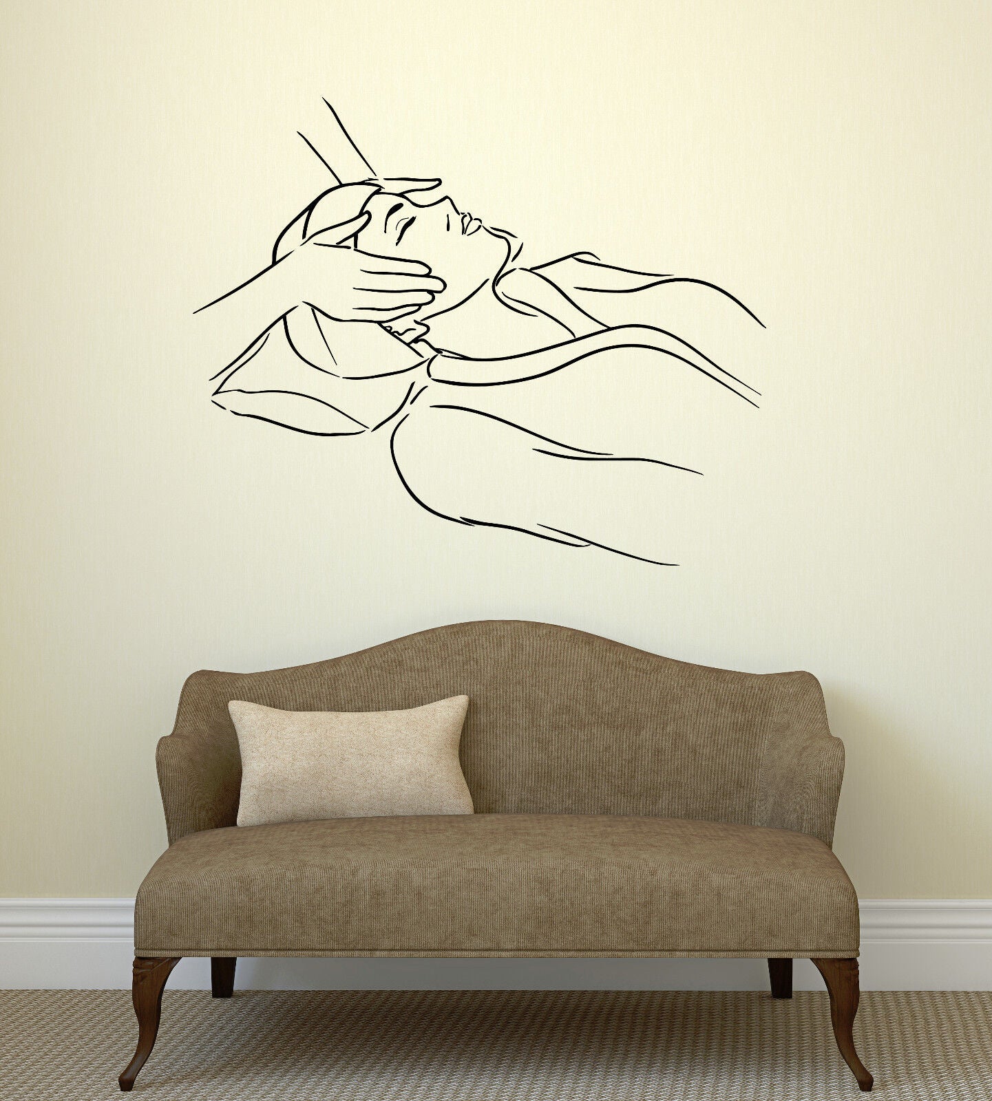 Wall Decal Vinyl Sticker Decal Head Massage Relax Beauty Salon Spa (ig2113)