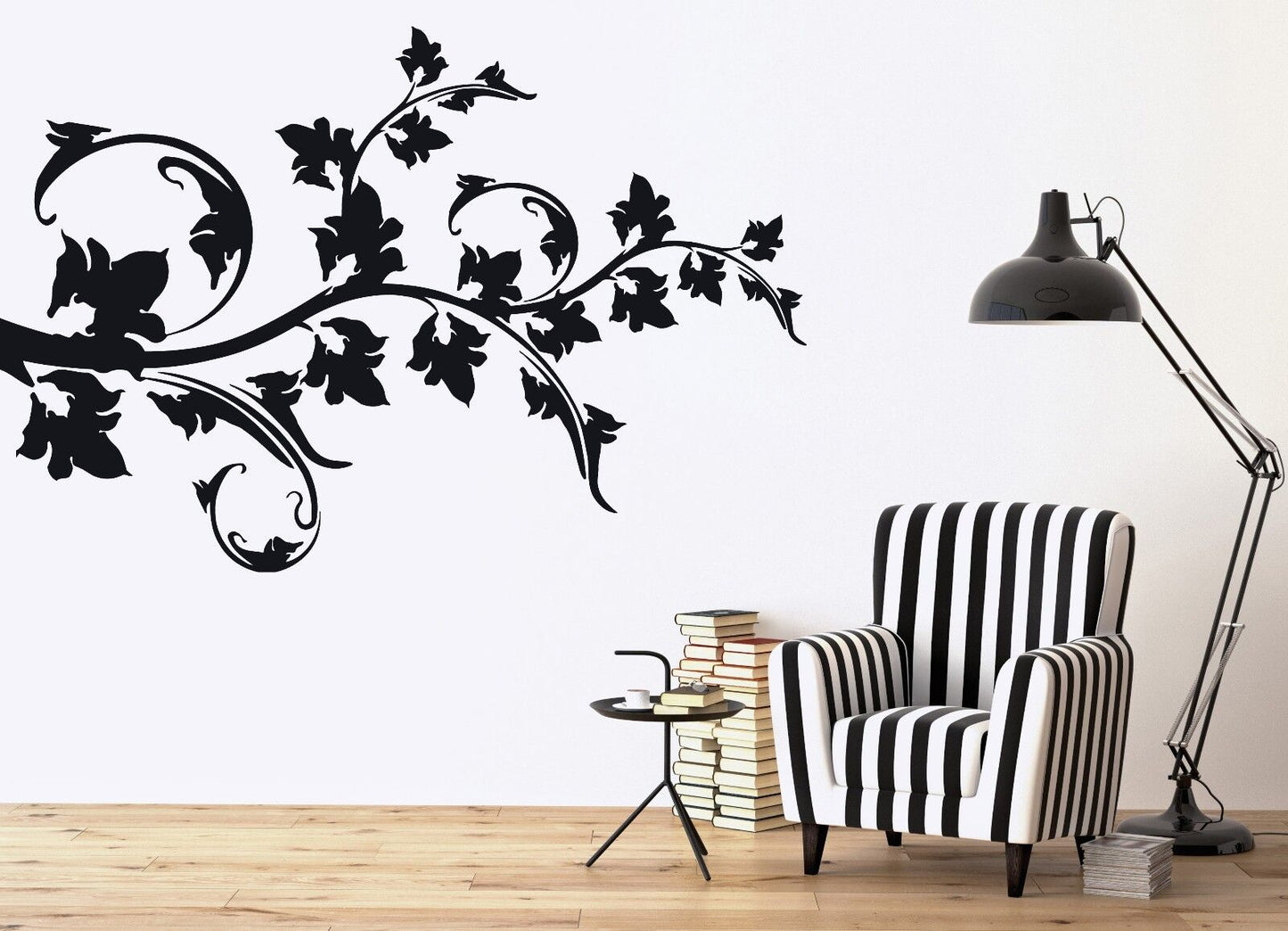 Wall Sticker Vinyl Decal Beautiful Twig Grape Leaves Loach Hops (n233)