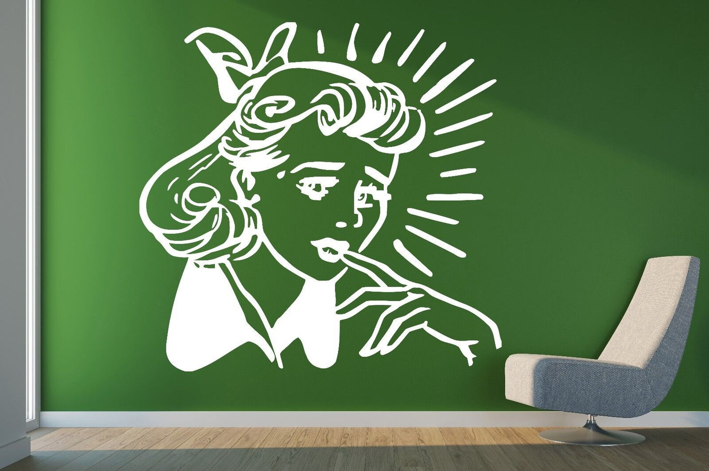 Wall Vinyl Sticker Beauty Salon and Spa Styling Haircut Makeover  (n250)