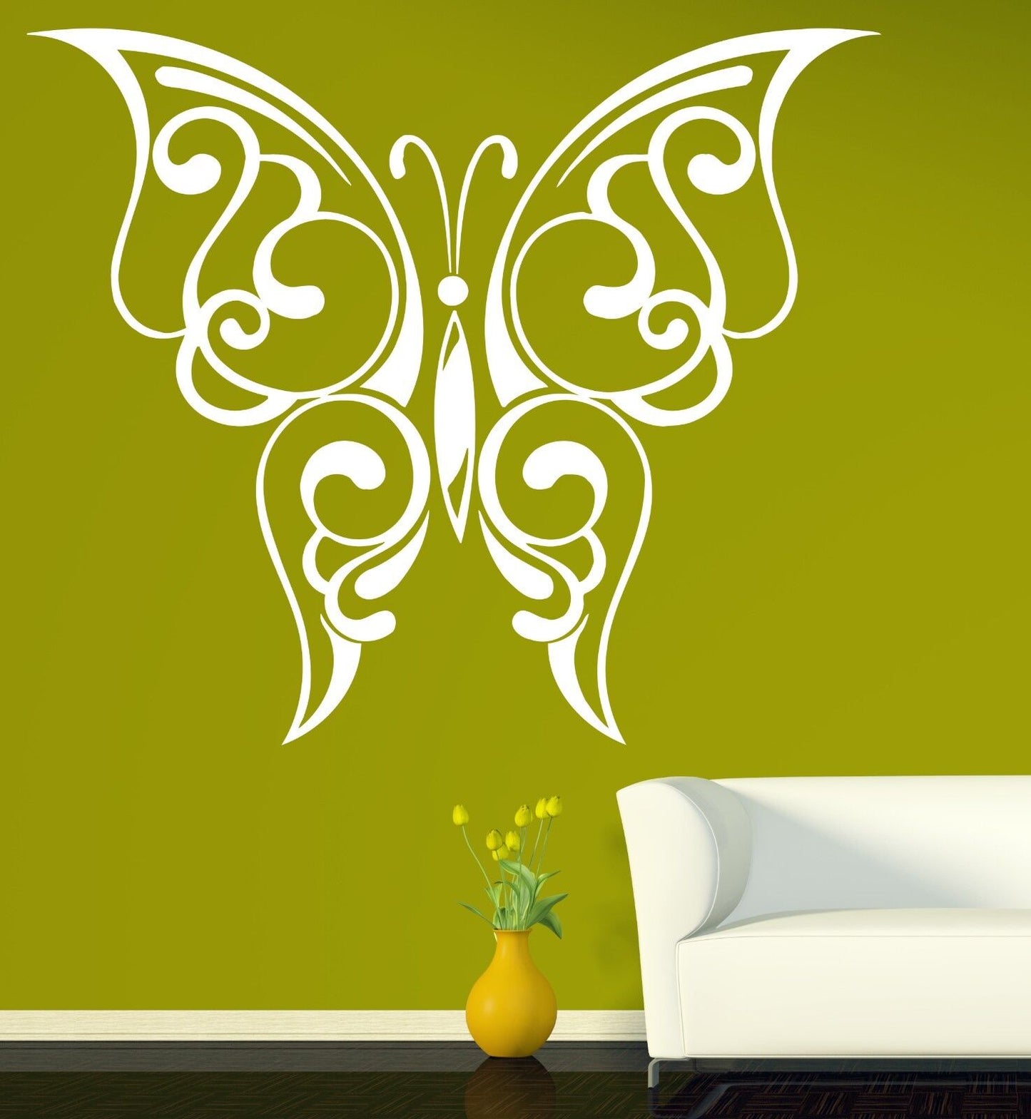 Wall Sticker Vinyl Decal Butterfly Wings Very Beautiful Sweep Pattern (n269)