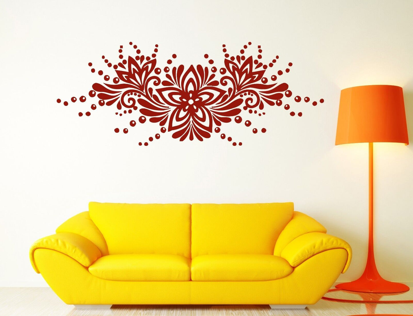 Wall Vinyl Sticker Decal Ornament Floral Pattern Flower Bud Drops (n306)