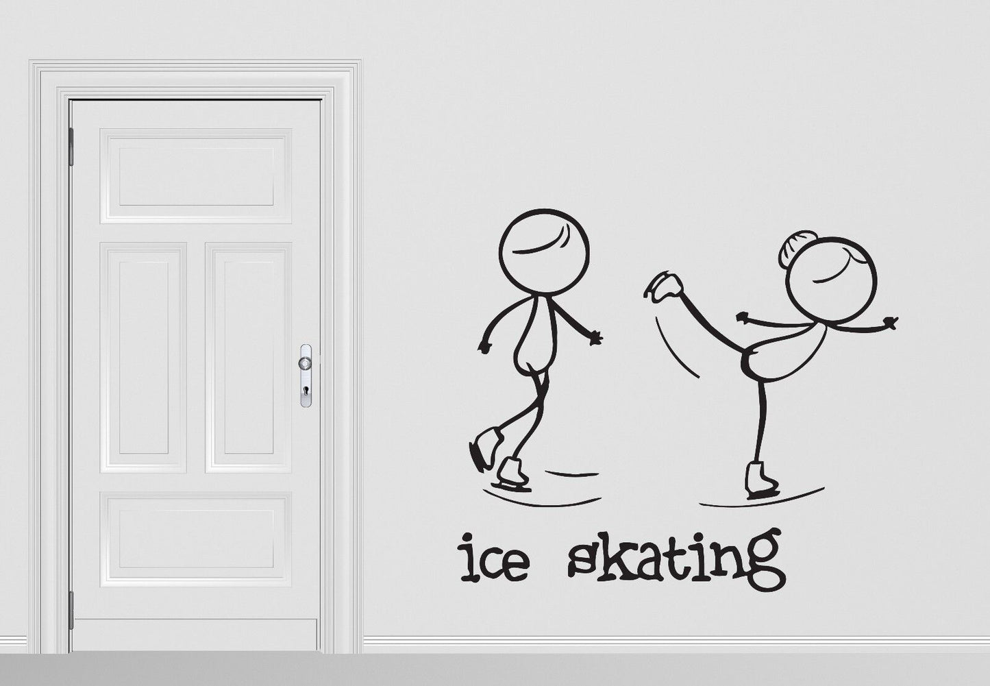 Wall Vinyl Sticker One of the Sports Figure Skating Funny Image (n308)