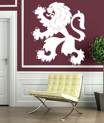 Wall Sticker Vinyl Decal Lion Heraldic Symbol  Leopard Claws Mane Profile (n314)