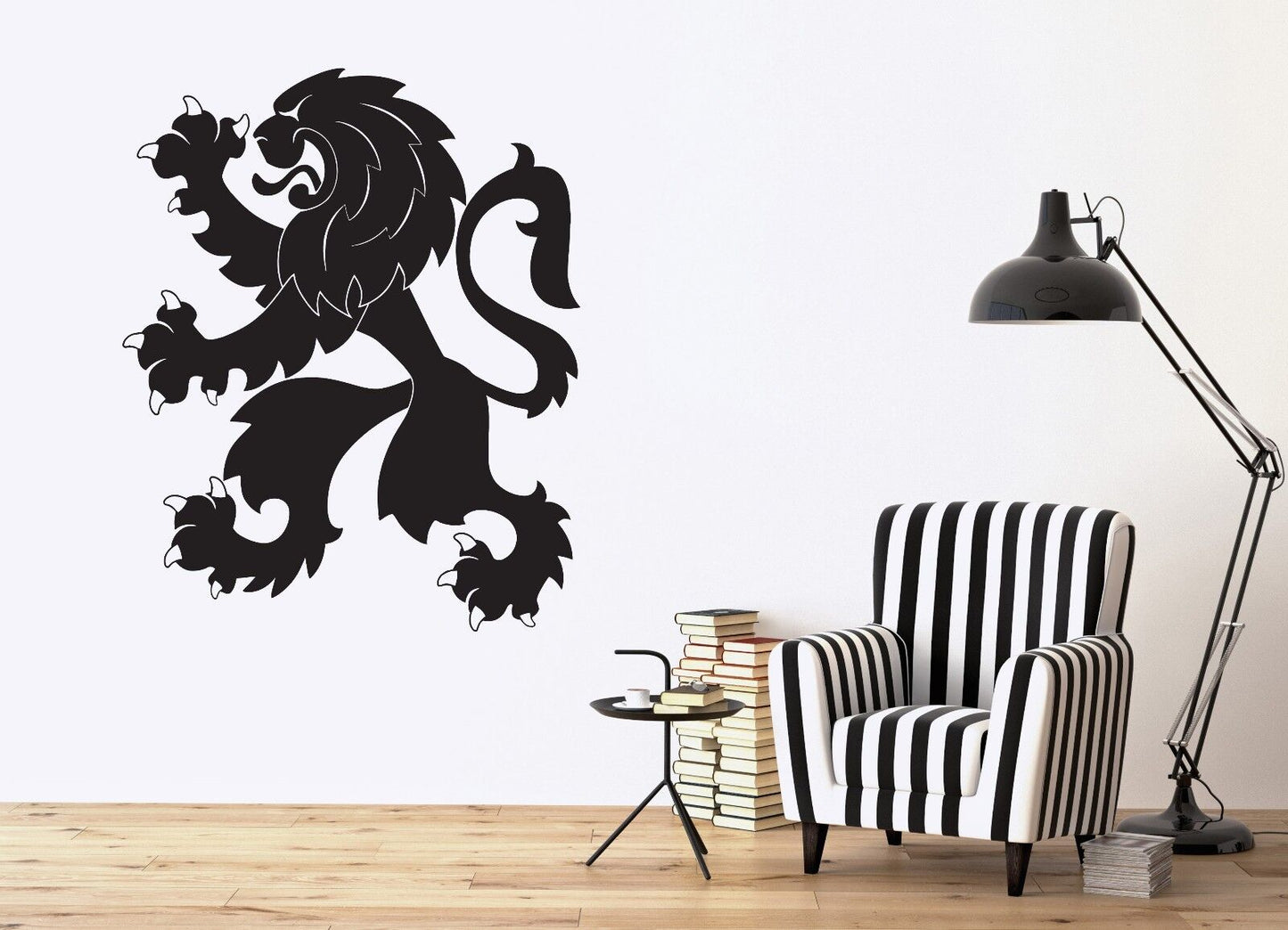 Wall Sticker Vinyl Decal Lion Heraldic Symbol  Leopard Claws Mane Profile (n314)