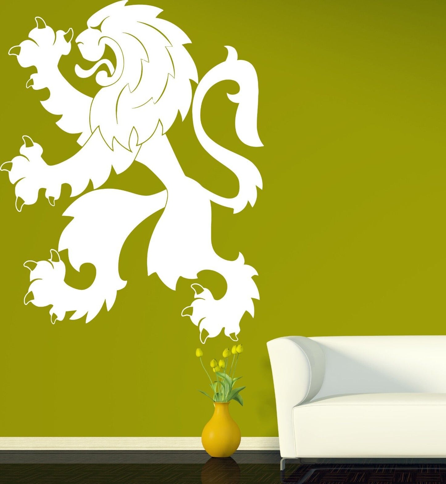 Wall Sticker Vinyl Decal Lion Heraldic Symbol  Leopard Claws Mane Profile (n314)