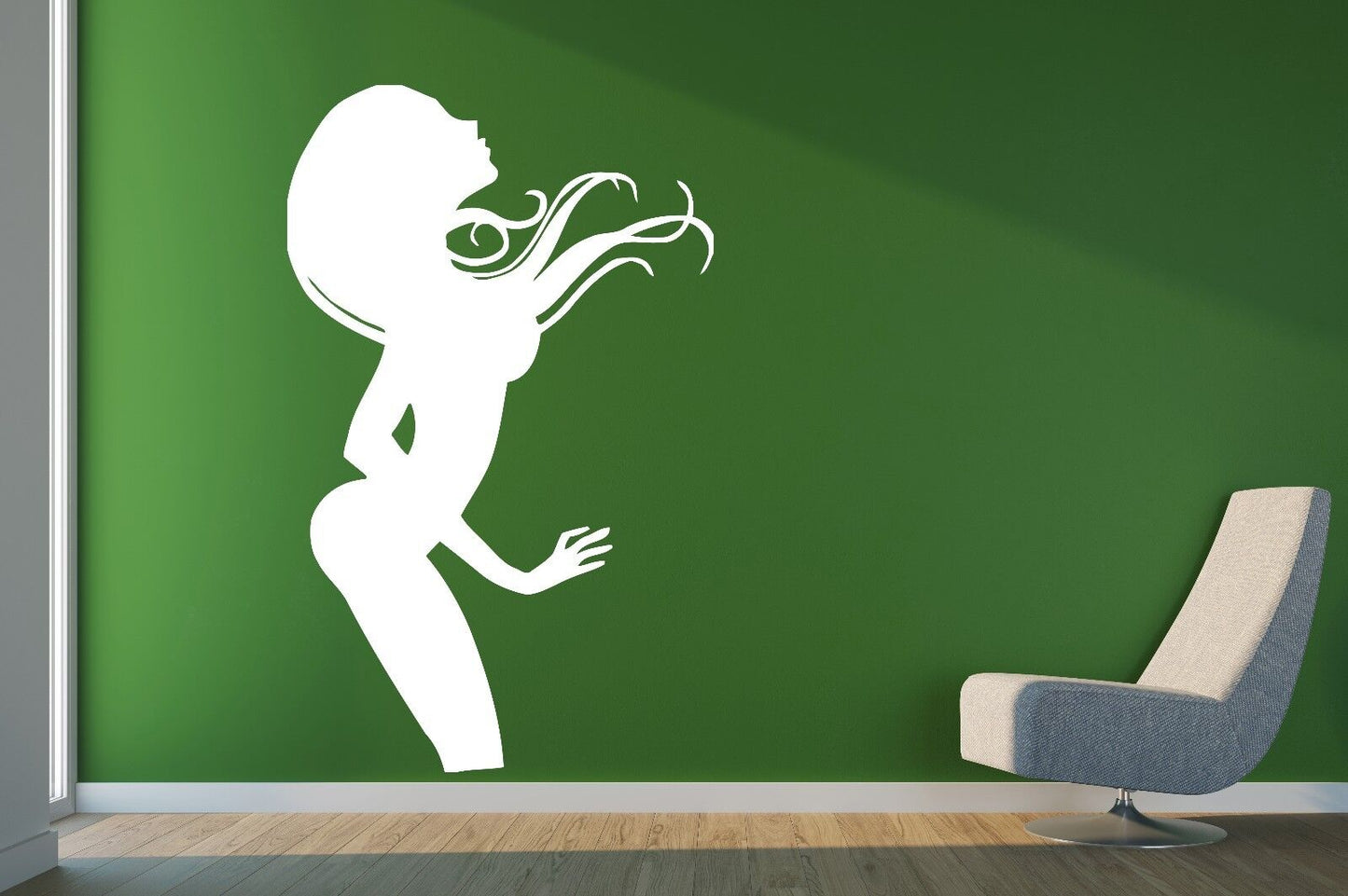 Wall Sticker Vinyl Decal Sexy Harmonious Figure Girl Great Hairstyle (n315)