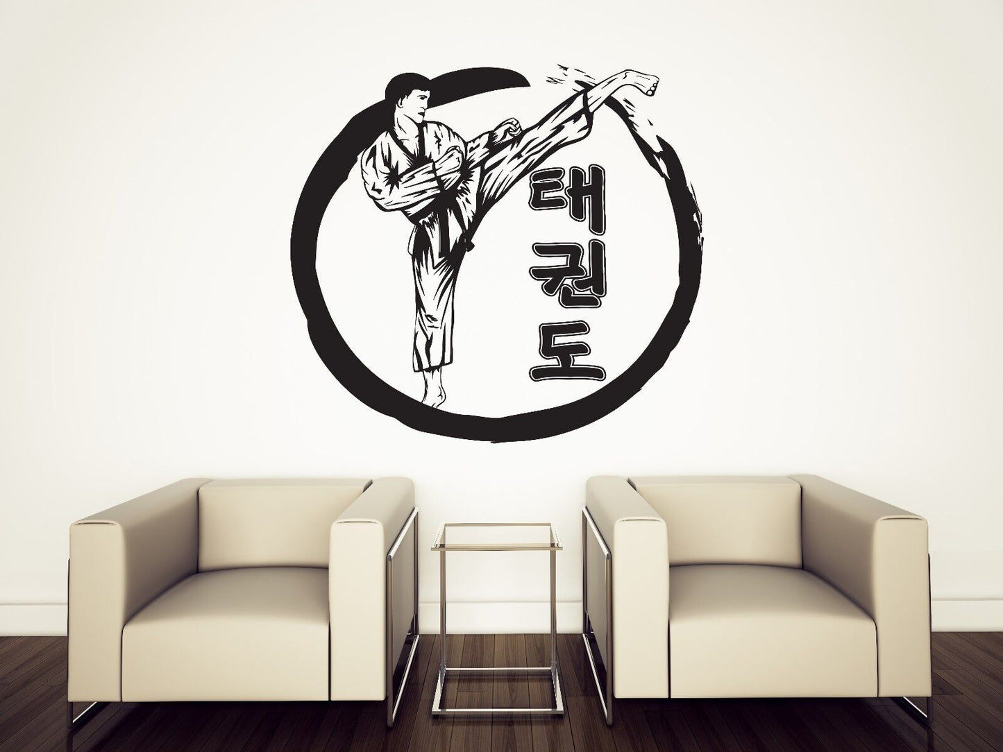 Wall Stickers Oriental martial art champion duel close combat Vinyl Decal (n321)