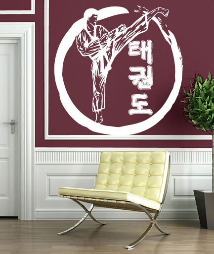 Wall Stickers Oriental martial art champion duel close combat Vinyl Decal (n321)