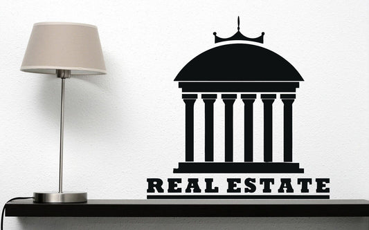 Wall Vinyl Sticker Yard House Estate Dwelling Gazebo Roof Pillars Decor (n326)