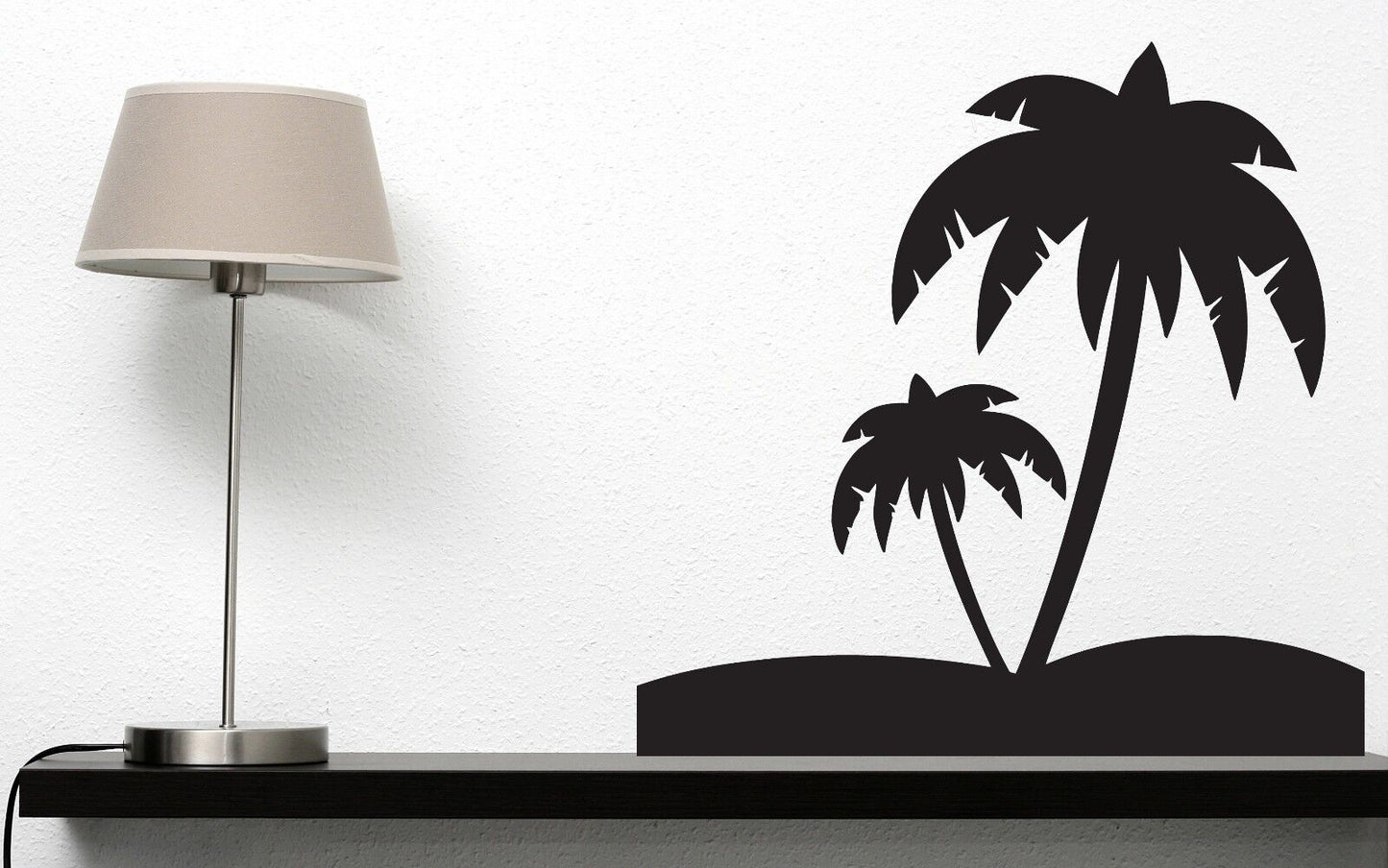 Wall Stickers Tropical Landscape Palm Sand Beach Vacation Vinyl Decal (n342)